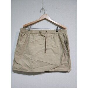 Eddie Bauer Women's Size XLarge Black Tulip Hem Built in Shorts Skort Drawstring